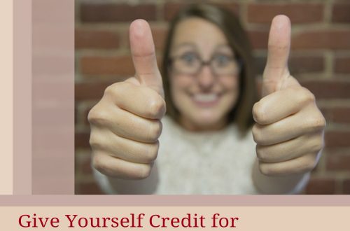 give yourself credit for your accomplishments